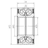 Подшипник DAC 35720034 (JWB-3003) без уплотненений FBJ (Японія)