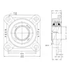 Корпус с подшипником BB210-50MM-MF-R-DF-A362 (PER.BB210RPPB60-DF-A) PEER