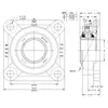 Підшипник в корпусі W210-50mm (PER.W210RPPB55-F-A) PEER