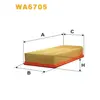 Фильтр воздуха Mercedes C (W203/C203/T203), CLK (A/C209), E (W/S210), G (W461/W463), Wix Filters (WA6705)