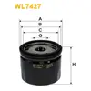 Масляный фильтр Dacia; Jeep; Nissan; Opel; Renault Clio II/III, Fluence, Kangoo I/II, Lag Wix Filters (WL7427)
