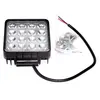 Фара LED прямокутна 48W 16 ламп 135*108мм вузький промінь 12/24В (пр-во Юбана) 453701051