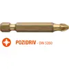 Насадка отверточная USH ISOTIN : Pozidriv PZ2 x 50 мм. Torsion. титановая удлиненная удлиненная. Уп. 10 шт.