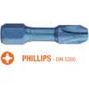 Насадка отверточная ударная USH Blue Shock : Phillips PH2 x 30 мм Torsion Уп. 10 шт.
