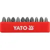 Набор насадок отверточных YATO : "Philips" PН3 x 25 мм. HEX 1/4" 10 шт.