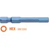 Насадка отверточная ударная USH Blue Shock : HEX SW 4 x 50 мм шестигранная удлиненная удлиненная Уп. 5 шт.