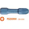 Насадка отверточная ударная USH Blue Shock : Pozidriv PZ3 x 30 мм Torsion Уп. 5 шт.