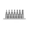 Набор головок YATO : TORX TS10-TS40 квадрат 1/4" торцевые L= 35 мм. 7 шт.
