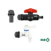 Вентилі для збірного бака дощової води FLO : Ø= 3/4" з ПВХ 3 шт