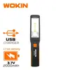 Ліхтар акумуляторний ручний з магнітами та гачками 300 Лм USB  (WOKIN) WK-604103