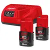 Энергокомплект Li-Ion MILWAUKEE, M12 NRG-302 (ЗУ С12, 2х3Ач B3)