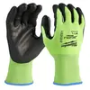 Перчатки рабочие сигнальные Hi-Vis MILWAUKEE, с сопротивлением порезам 2/B уровня, размер 7/S