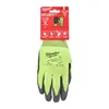 Перчатки рабочие сигнальные Hi-Vis MILWAUKEE, с сопротивлением порезам 4/D уровня, размер 9/L