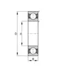 Подшипник 6006 2RSR C3 (6006-C-2HRS-C3) FAG
