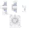 Корпус із підшипником FY 45 TF SKF