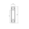 Подшипник 180500 (62200 2RS) CT