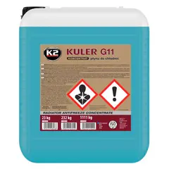Рідина охолоджуюча K2 Kuler Long Life G11 блакитна концентрат 23 кг (W416N)