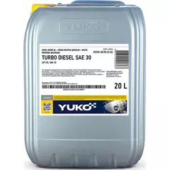 Олива моторна YUKO TURBO DIESEL SAE 30 20л для автотракторних дизелів 022570 / 4823110402863, Об'єм, л: 20