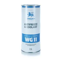 Рідина охолоджуюча WOLVER ANTIFREEZE Coolant CONCENTRATE WG11 1,5л (концентрат -80C) синій (банка), Об'єм, л: 1.5, Колір: синій