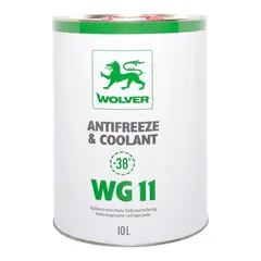 Рідина охолоджуюча WOLVER ANTIFREEZE Universal WG11 10л (-38C) ЗЕЛЕНИЙ (банка), Об'єм, л: 10, Колір: Зелений
