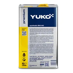 Моторна олива синтетична Yuko Synthetic 5W-40 4л 021597 / 4820070241167, Об'єм, л: 4, фотография 2