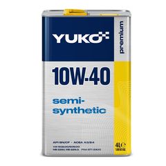 Моторна олива Yuko Semisynthetic 10W-40 4л (знято з виробництва) 021601 / 4820070240153, Об'єм, л: 4