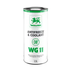 Рідина охолоджуюча WOLVER "NEW" ANTIFREEZE Universal WG11 1,5л (-38C) ЗЕЛЕНИЙ (банка), Об'єм, л: 1.5, Колір: Зелений