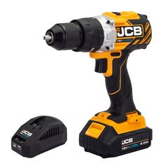 Аккумуляторная дрель-шуруповерт с комплектом JCB Tools JCB-18BLCD-2XB-E