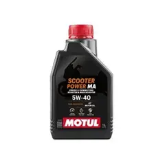 Олива для чотиритактних двигунів 5W40 Scooter Power 1л 4T, API SN; SP JASO MA Синтетична SCOOTERP 5W40 1L