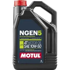 Олива для чотиритактних двигунів 10W50 NGEN 5 4л 4T, API SP JASO MA-2 Напівсинтетична NGEN 5 10W50 4L 111832