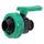 Кран шаровой к водяным пластиковым трубам Ø= 3/2" Х 3/2" M/M-резьба FLO из полипропа для давления 16Bar
