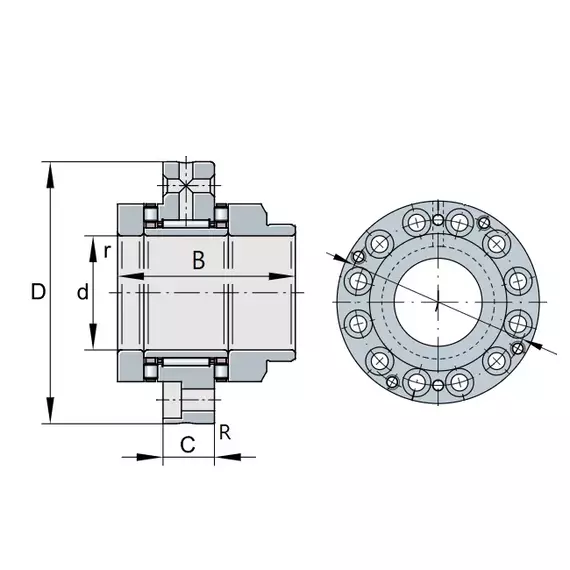 Подшипник ZARF 50115 LTV A INA
