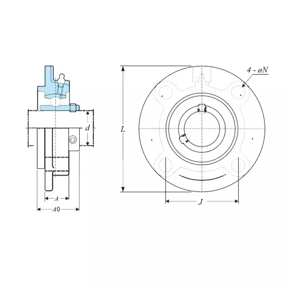 Корпус с подшипником UCFC 207 CT