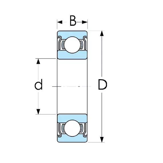 Подшипник 80207 (6207 ZZ) NTE
