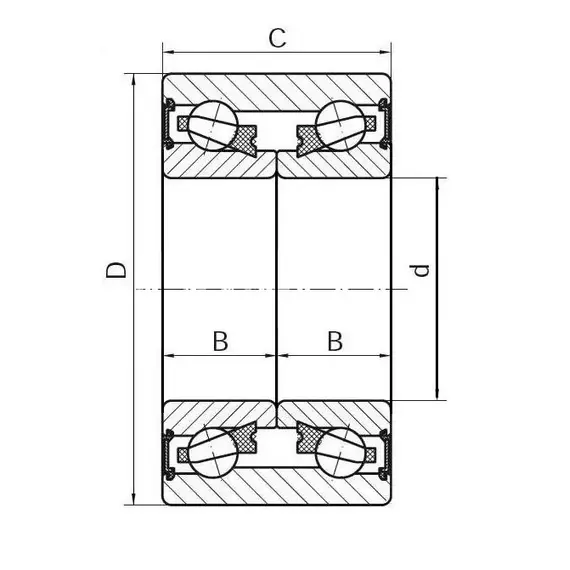 Подшипник 256907 (DAC3464W42RSCS) KG (Індія)