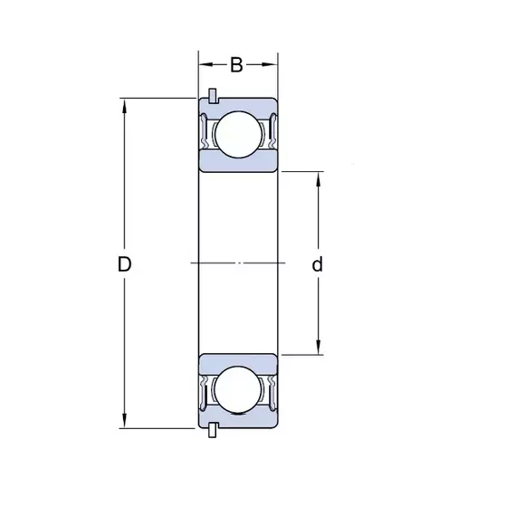 Підшипник 6211 2RS1NR SKF