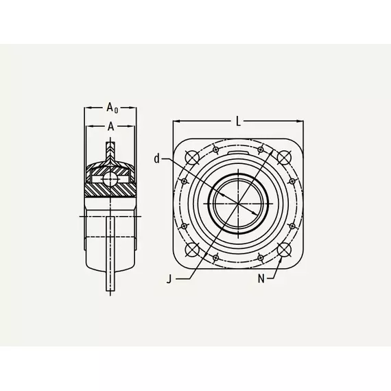 Корпус з підшипником FD 211-1 15/16 RDC (PER.GFD211RPPB65) PEER
