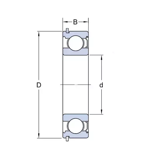 Підшипник 6205 ZNR SKF