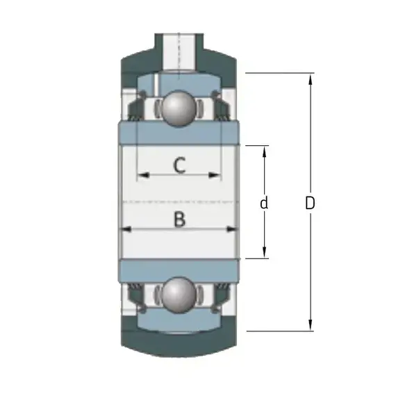 Підшипник GW 211 PPB21-BR211 RH (2410110) CT-AGRI