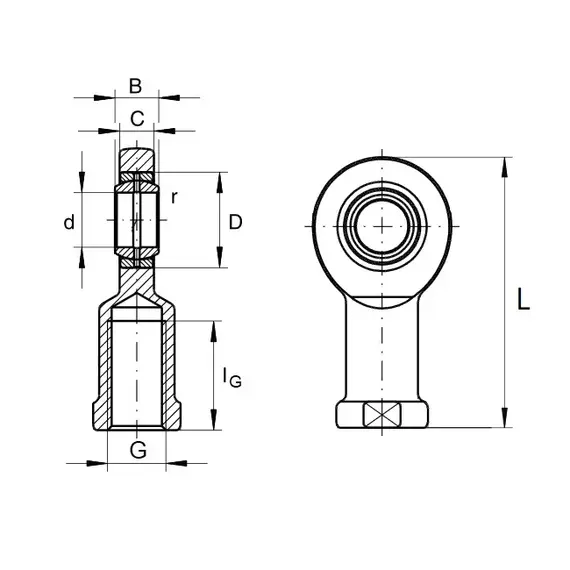 Підшипник GIR 12 DO INA