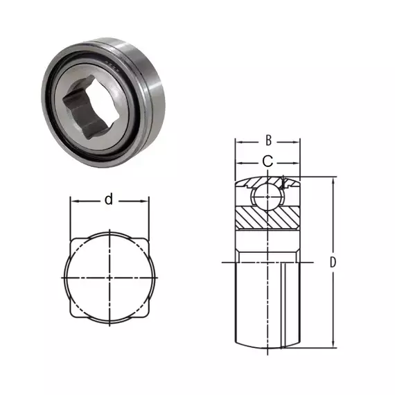 Підшипник GW 210 PPB4 (PER.GW210SPPB4) PEER