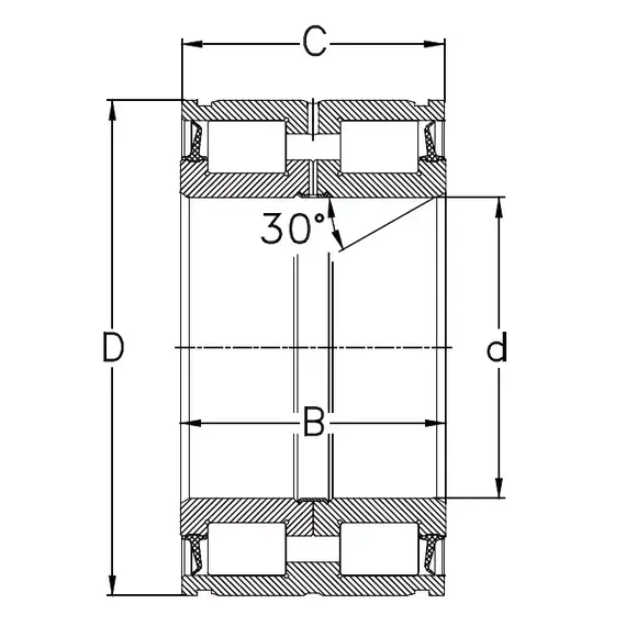 Підшипник NNF 5028-2LS-V NKE