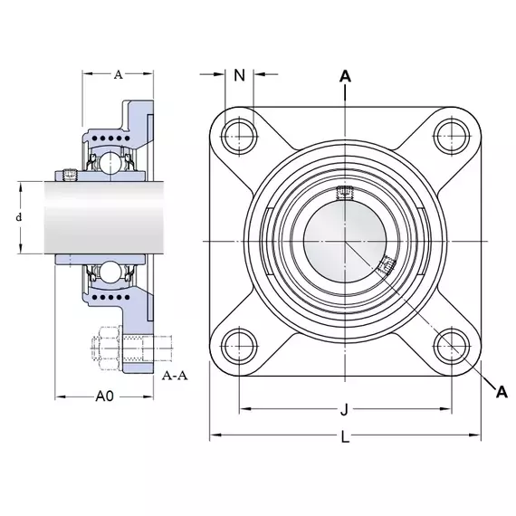 Корпус із підшипником FYWK 40 YTH SKF
