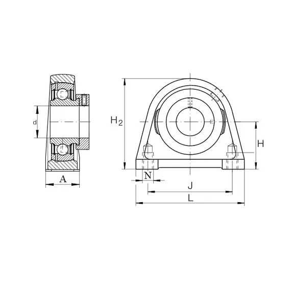 Корпус с подшипником PSHE 40 N INA