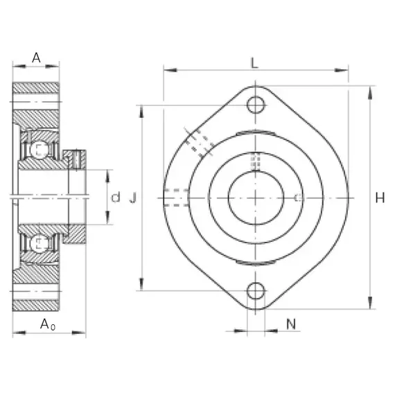 Корпус с подшипником OWFK 35 PTI