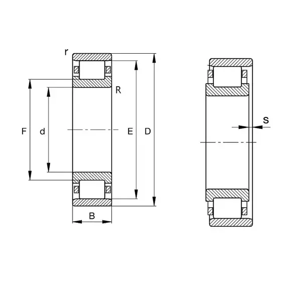 Подшипник N 217 E M1 C3 FAG