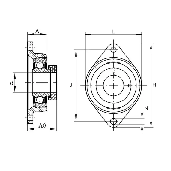 Корпус с подшипником PCJT 20-XL-N INA