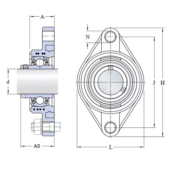 Корпус із підшипником FYTWK 25 YTA SKF