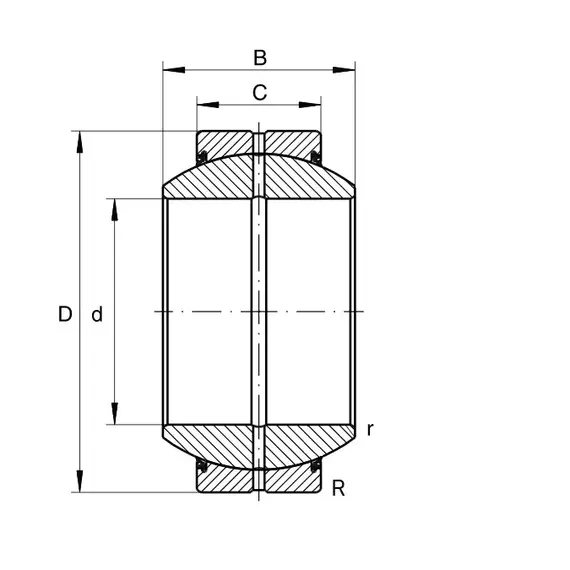 Підшипник GE 20 FO 2RS INA