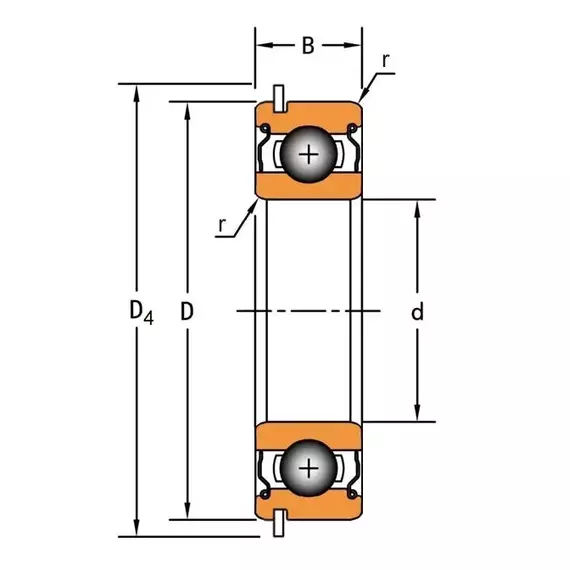 Подшипник 6206 ZZ NR Timken